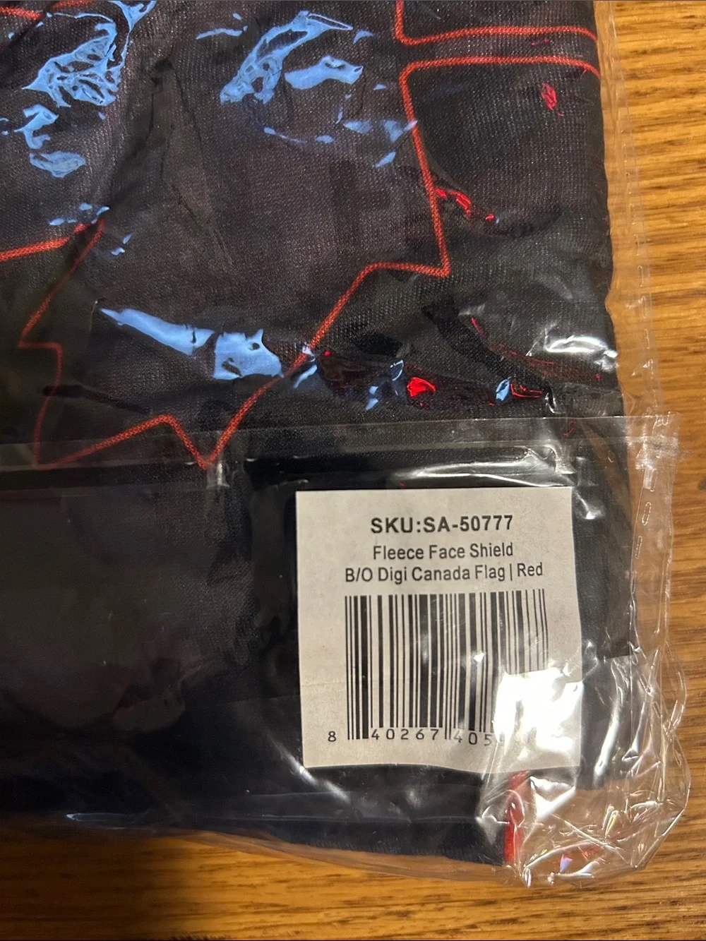 Soul of Adventure Frost Tech Fleece Face Shield - Black Canadian Flag Design